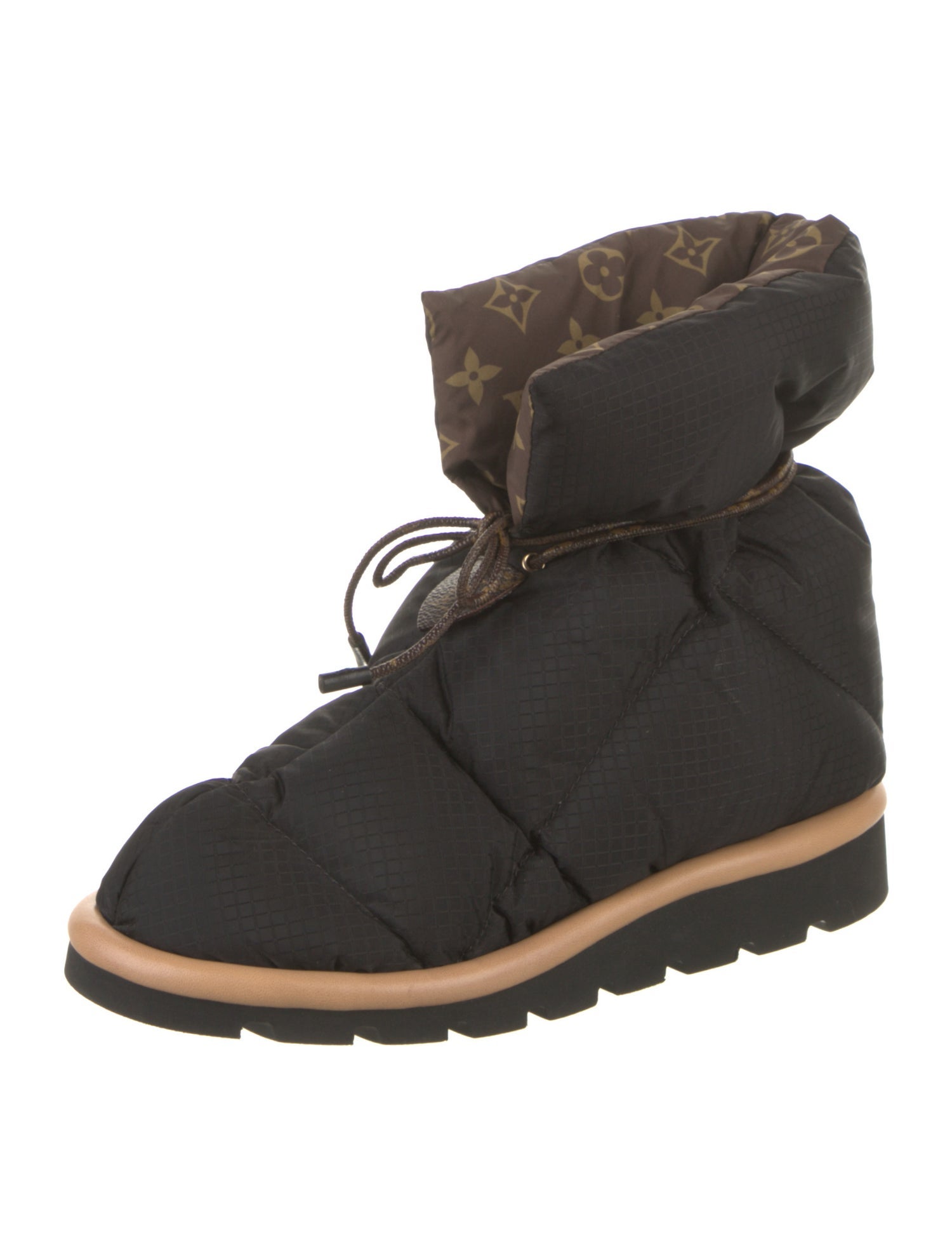 Louis Vuitton LV Monogram Nylon Lace-Up Boots
